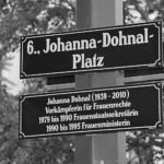 Enthüllung der Tafel für den Johanna-Dohnal-Platz; 6., Johanna-Dohnal Platz